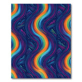 Vivid Rainbow Aurora Wave Area Rug