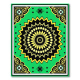 Traditional Persian Green Emerald Mandala Persian Area Rug