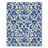 Navy Blue Floral Chinoiserie Area Rug
