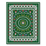Nordic Gnome Mandala Green Area Rug