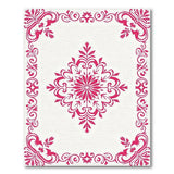 Ornate Pink Floral Medallion Rug