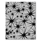 Geometric Starburst Black White Area Rug