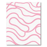 Pink Fluid Pink Waves Abstract Area Rug