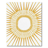 Yellow Golden Sunburst Geometric Area Rug