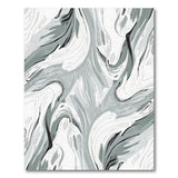 Abstract Grey Swirl Area Rug