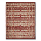 Rust Red Geometric Woven Area Rug