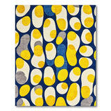 Yellow Blue Abstract Egg Geometric Area Rug