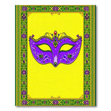 Purple Jeweled Masquerade Mask Area Rug