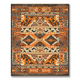 Burnt Orange Geometric Southwestern Rug