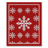 Festive Red Snowflake No. 11 Area Rug