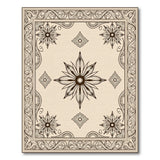 Traditional Persian Beige and Neutral Ornate Beige Floral Medallion Area Rug
