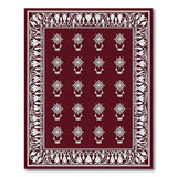Rich Red Persian Star Motif Area Rug
