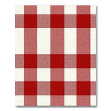 Red Red Gingham Plaid Farmhouse Area Rug