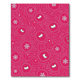 Whimsical Pink Snowflakes Goats Cartoon Area Rug
