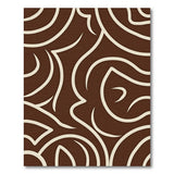 Brown Abstract Wave Area Rug