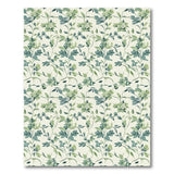 Green Floral Leaves Vintage Area Rug