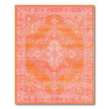 Pink Orange Distressed Vintage Area Rug