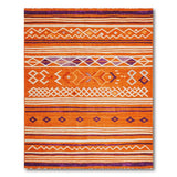 Orange Heritage Tribal Geometric Area Rug