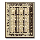 Greek Key Geometric Beige Area Rug