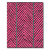 Bold Pink Chevron Zigzag Area Rug