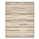Beige Geometric Stripe Area Rug