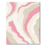 Fluid Pink Grey Abstract Wave Area Rug