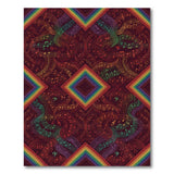 Multi-color and Patterns Rainbow Music Notes Geometric Area Rug