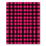 Pink Bold Pink Black Buffalo Plaid Area Rug