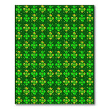 Golden Shamrock Green Pattern Area Rug