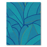 Teal Blue Palm Leaf Area Rug