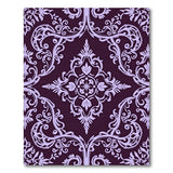 Floral Vintage Purple Floral Damask Area Rug