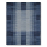 Blue and Teal Modern Blue Vertical Stripe Area Rug