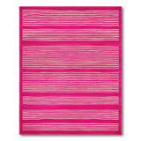Geometric Modern Pink Vibrant Pink Striped Geometric Area Rug