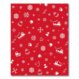 Whimsical Red Christmas Sled Snowflake Rug