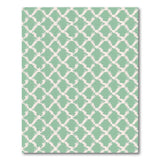 Mint Green Lattice Geometric Area Rug