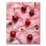 Cherry Delight Pink Shag Fruit Rug