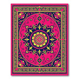 Multi-color and Patterns Traditional Persian Vibrant Pink Persian Medallion Area Rug