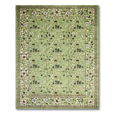 Lush Green Vine Blossom Area Rug