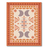 Orange Southwestern Moon Phase Area Rug