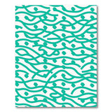 Teal Geometric Wave Hexagon Area Rug