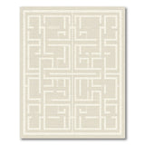 Beige Geometric Maze Beige and Neutral Area Rug