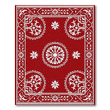 Red Traditional Persian Snowflake Motif Rug