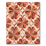 Vibrant Orange Clover Geometric Area Rug