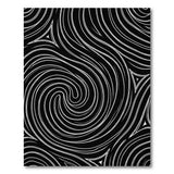 Black and White Hypnotic Swirl Black White Abstract Area Rug