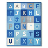 Blue Alphabet Kids Area Rug