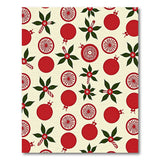 Festive Red Holly Ornament Citrus Rug