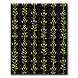 Golden Leaf Vine Pattern Area Rug