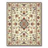 Cream Traditional Persian Floral Medallion Rug