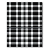 Rustic Farmhouse Black White Buffalo Check Plaid Area Rug