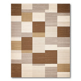 Brown Tan Geometric Block Woven Area Rug